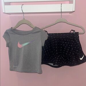 Nike Sports Golf Baby Girl 12M Outifit Matching Set Skirt Dri-fit Skort